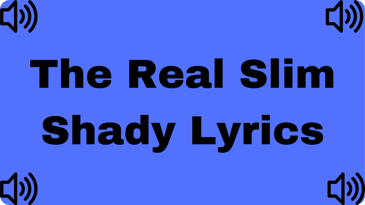 the real slim shady lyrics